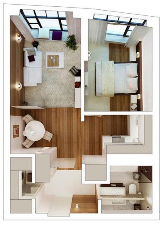 â€”538 small sq.ft.  blog Small 50 interior / Apartment apartment m2