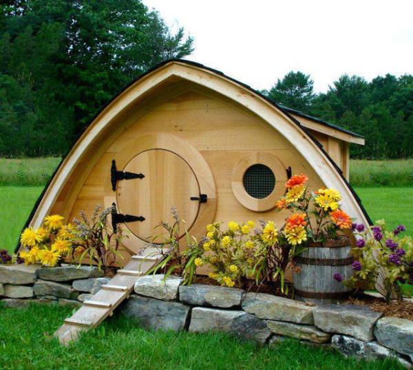 Hobbit Hole Chicken Coop Inspired by J.R.R. Tolkein’s The Hobbit and 