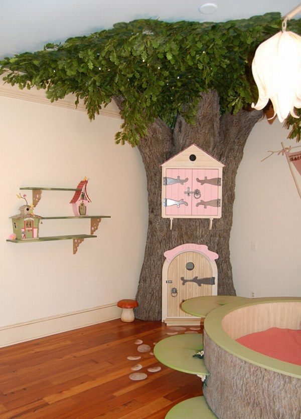 fairy bedroom room girls wonderful little tree decor theme themed kids classroom amazing great fake trees princess rooms hadas fairies