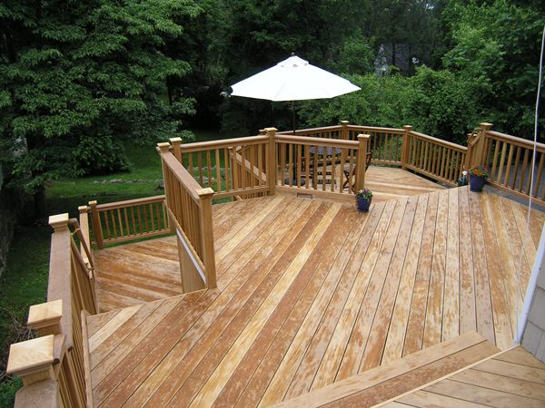 Modern Unusual Deck Designs for Large Space