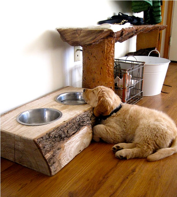 DIY Dog Dish Holder