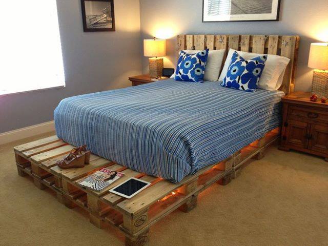 Tags: DIY furniture , Pallet Bed , pallets