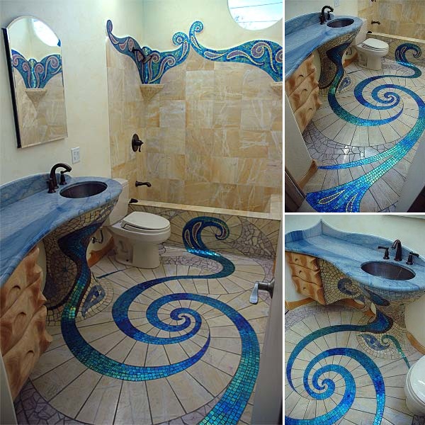 Unique and Amazing Mosaic Bathroom Design