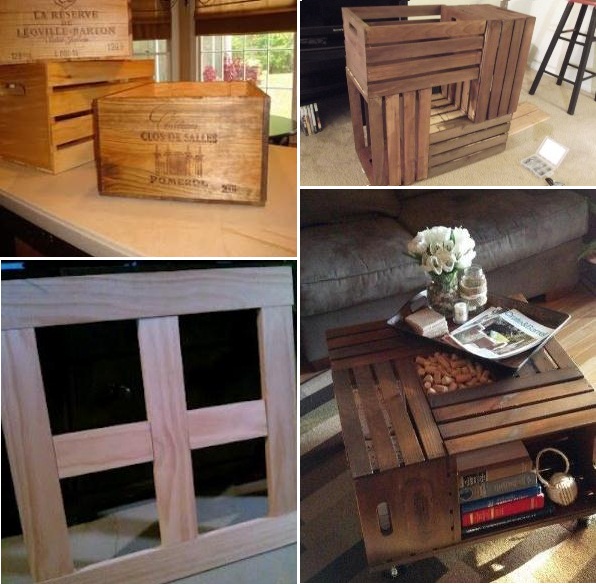 How to Make a Coffee Table from Wine Crates