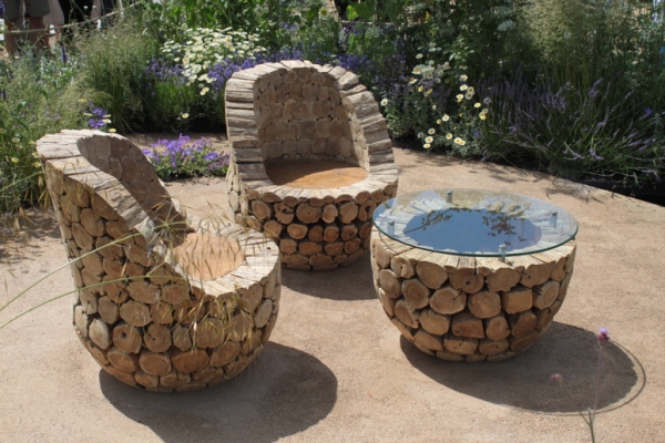 Solid Wood Outdoor Furniture, Unusual Outdoor Garden Furniture