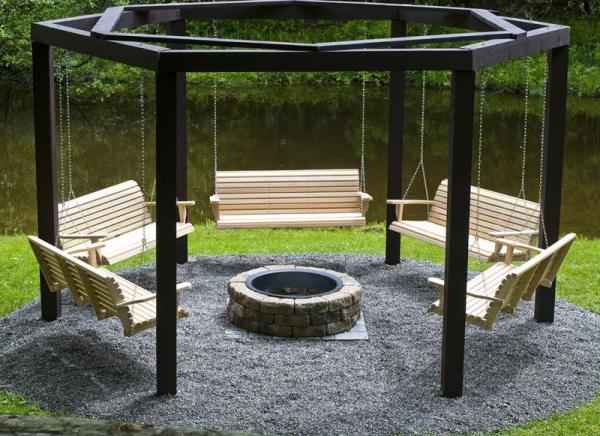 fire pit swing seating