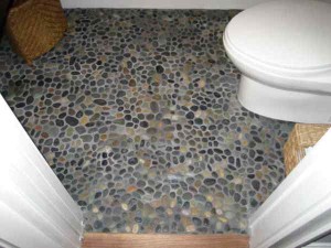 Pebble Floor Bathroom Design Ideas