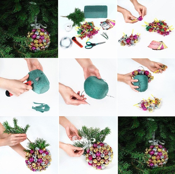 Handmade Christmas Chupa Chups Ball Decoration