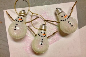 DIY Light Bulb Snowman - Home Design