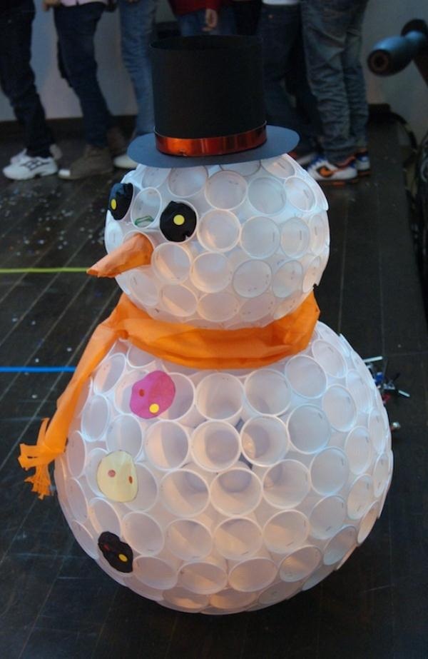 Make a Snowman With Plastic Cups | Home Design, Garden & Architecture ...