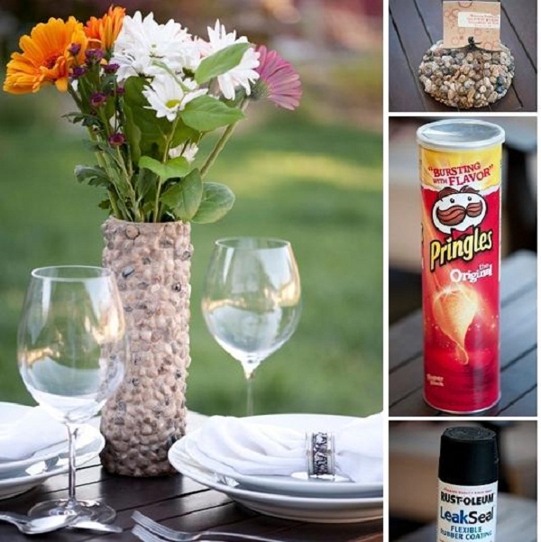 DIY-pebble-flower-vase-pringles