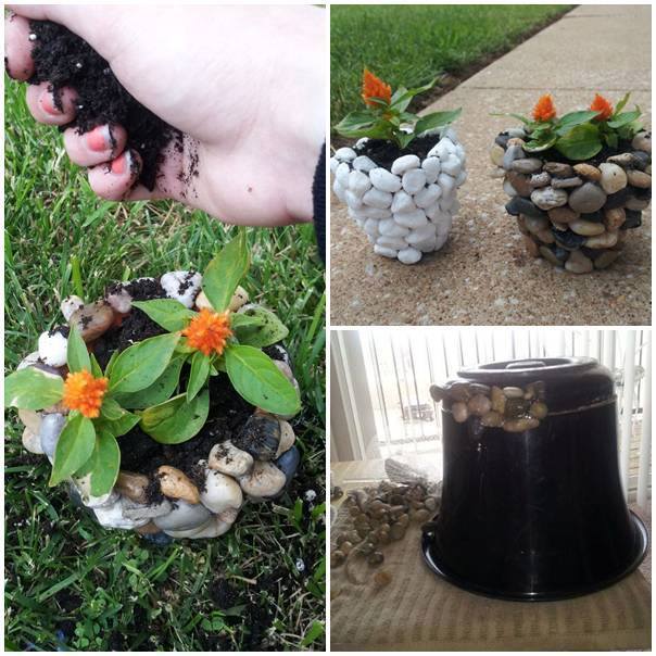 DIY-stone-planter