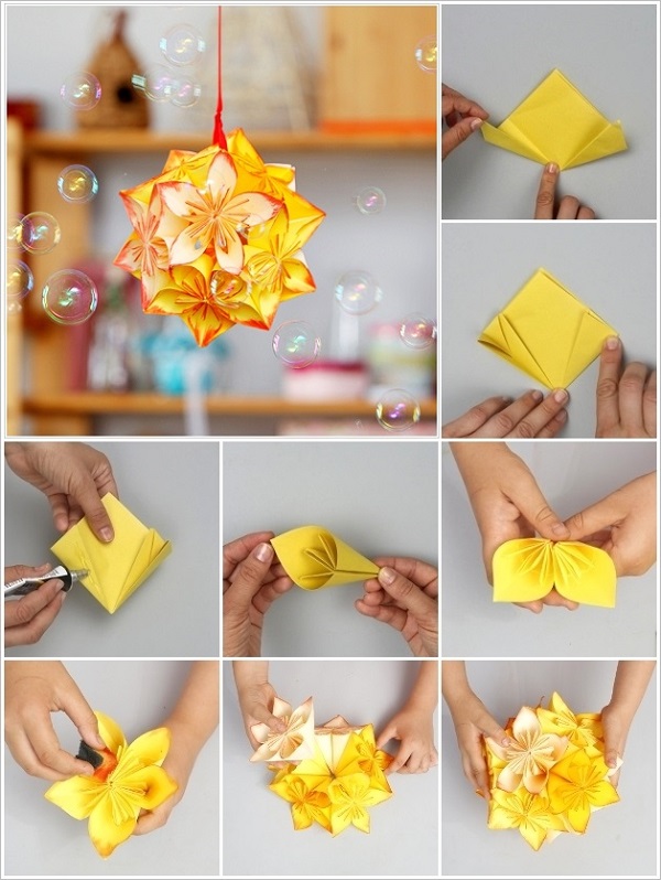 stone Follow arm DIY Origami Flower Project | Home Design, Garden & Architecture Blog  Magazine