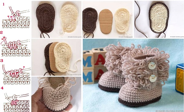 DIY Hook Knit Baby Booties | Home Design, Garden & Architecture Blog ...