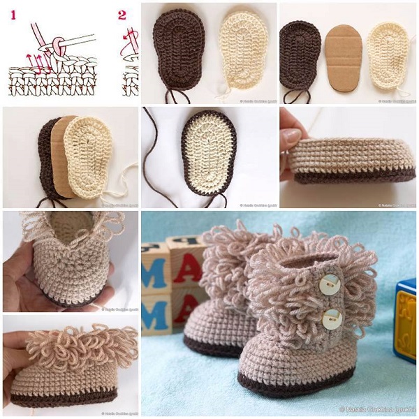 DIY Hook Knit Baby Booties | Home Design, Garden & Architecture Blog ...