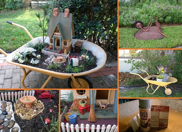 wheelbarrow-miniature-garden