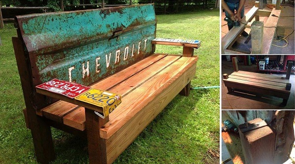 garden-bench-with-an-old-tailgate