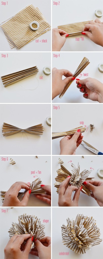 5 DIY Tissue Paper Pom Poms | Home Design, Garden & Architecture Blog ...