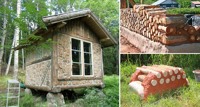 Cordwood-log-cabin
