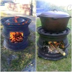 Recycled Car Wheel BBQ / Fire Pit | Home Design, Garden & Architecture ...