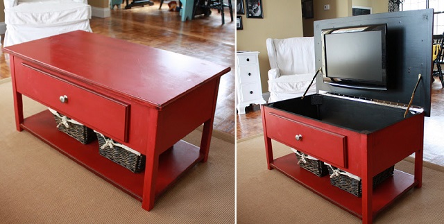 Red-TV-Coffee-Table