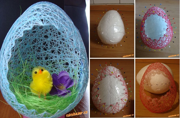 DIY Thread Easter Egg Basket | Home Design, Garden & Architecture Blog