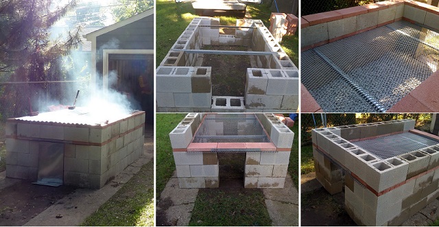 Cinder block outlet grill designs