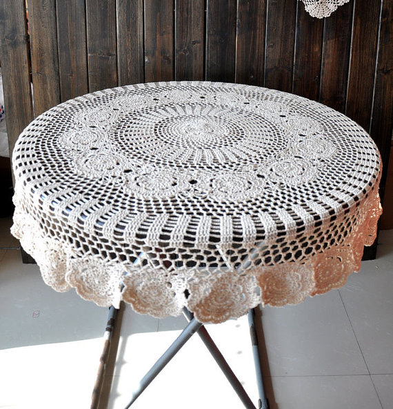 Vintage-Handmade-Crochet-Tablecloth-7