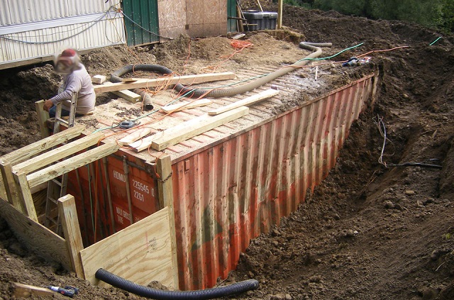 Shipping Container Transformed into Underground Party Bunker - DIY