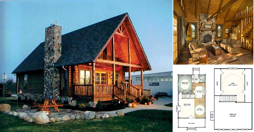 The Black Fork Log Home Plan Home Design Garden Architecture Blog 