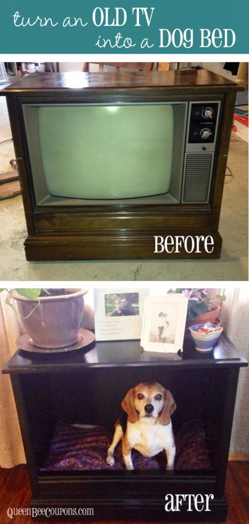 Turn-An-Old-TV-Into-a-Dog-Bed-1