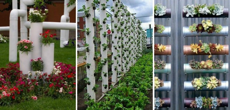 Diy Vertical Pvc Planter Home Design Garden And Architecture Blog Magazine