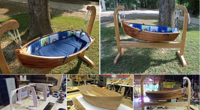 Wooden-Boat-Baby-Cradle