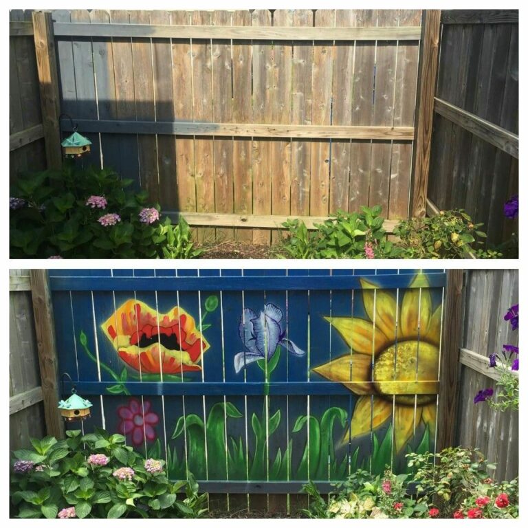 15 Stunning Fence Painting Designs to Inspire Your Own Backyard | Home ...