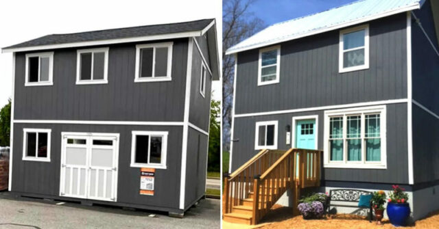 People Are Turning Home Depot Tuff Sheds Into Affordable Two Story Tiny