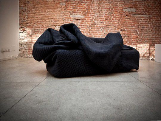 bean bag chair with blanket attached