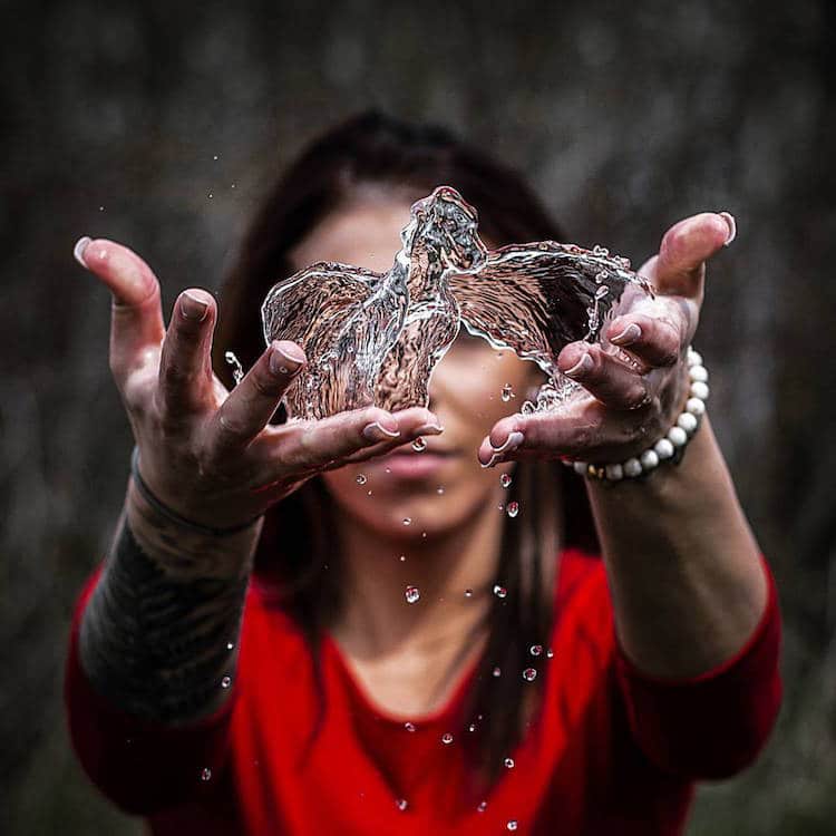 Photographer Captures “Water Bender” Turning Liquid into Sculptures ...