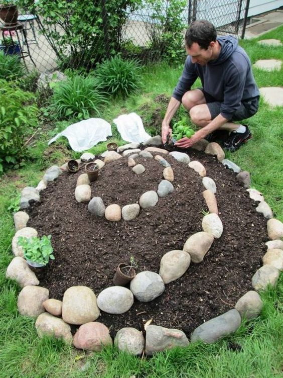 spiral garden plans