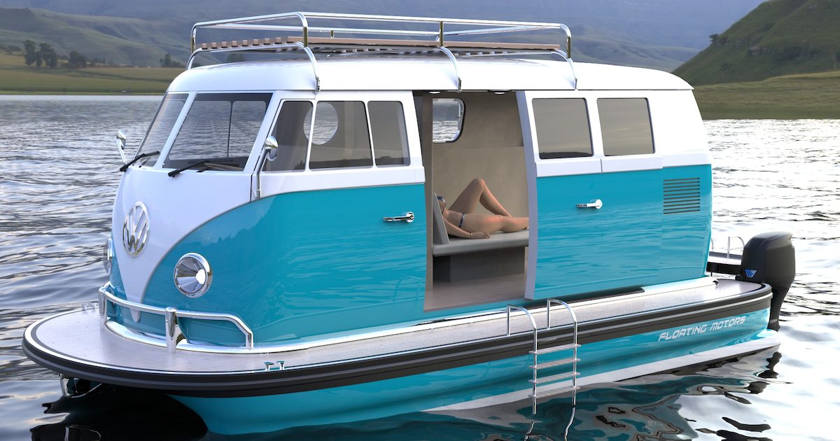 A Pontoon Boat Inspired by a VW Bus | Home Design, Garden ...