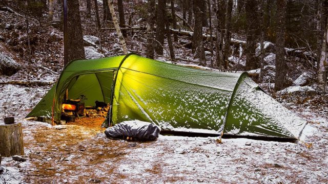Hot Tent Camping In Snow | Home Design, Garden & Architecture Blog Magazine