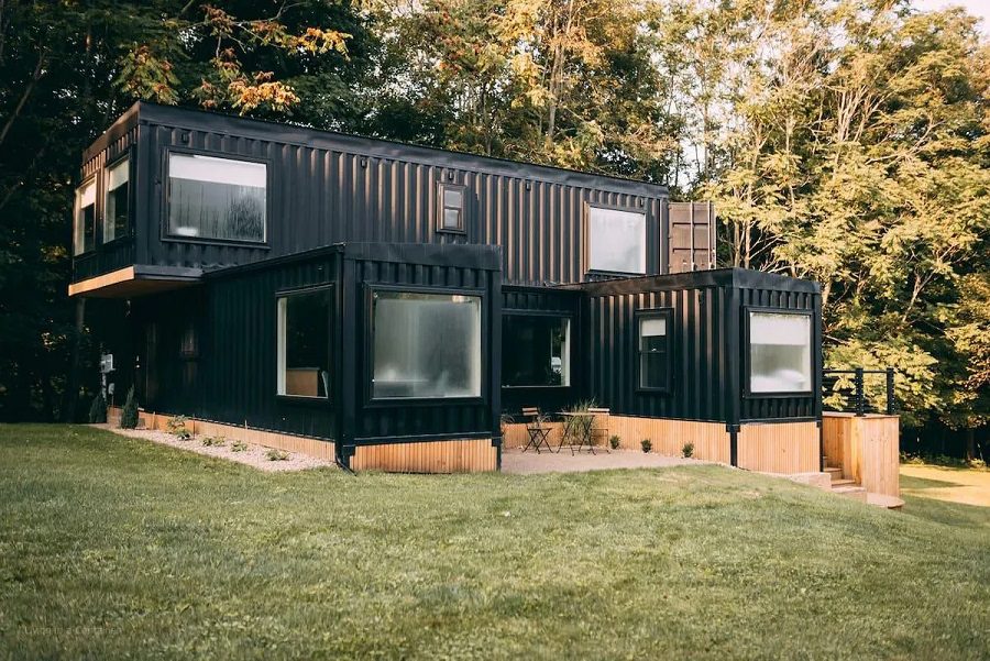 GIANT Shipping Container Home w/ 6 CONTAINERS (The Woodside Container) 