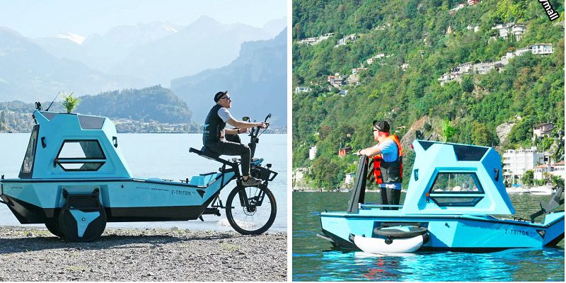 This Is a Tricycle, Boat, and Camper all In One Electric Recreation ...