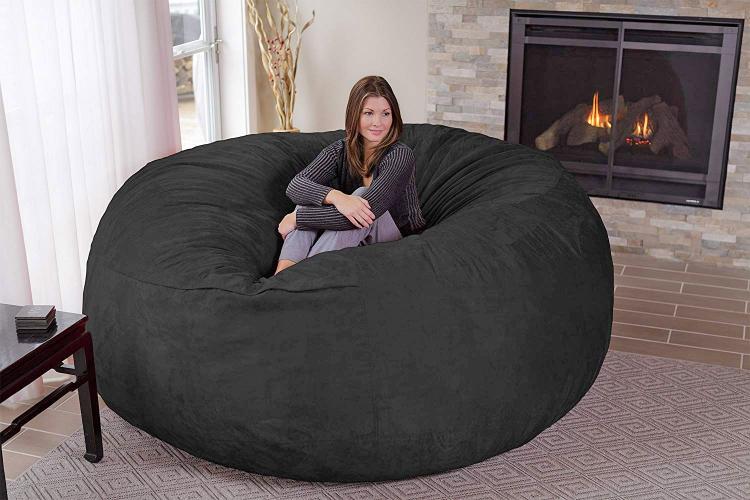 This Giant Bean Bag Chair Is The Coziest One You Ve Ever Seen Home   Theres A Giant 8 Foot Bean Bag Chair That Can Fit Up To 3 People 3 