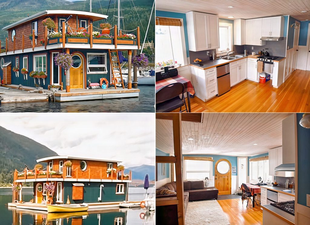 Man Builds Two-Story Floating 700-Square-Foot Home and is Completely ...