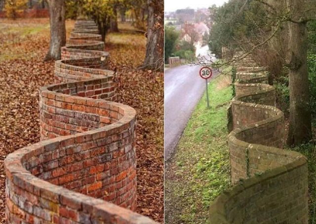 These Wavy Brick Walls Are Not an Uncommon Sight in England