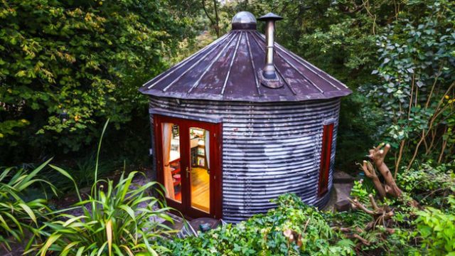 Couple Turns £1 Grain Silo From eBay Into a Beautiful Industrial Tiny House
