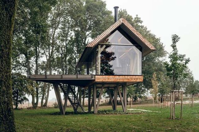 Architect Jan Tyrpekl Elevates This Tiny ‘Zen House’ on Stilts in Rural Austria