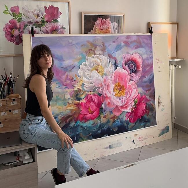 Larger-Than-Life Floral Watercolor Paintings Capture the Colorful ...