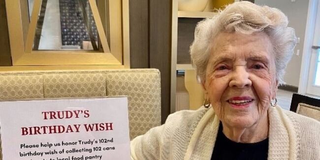 102-Year-Old Woman Asks for Donations to a Local Food Pantry for Her ...