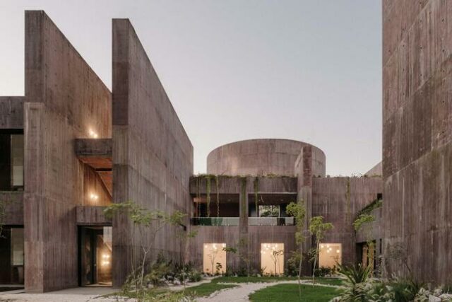 Bosco Sodi's builds brick Atlantes installation beside Tadao Ando's Casa Wabi